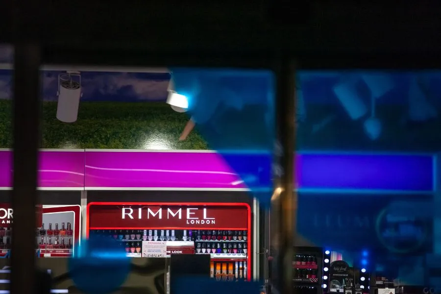 rimmel brand display in a store